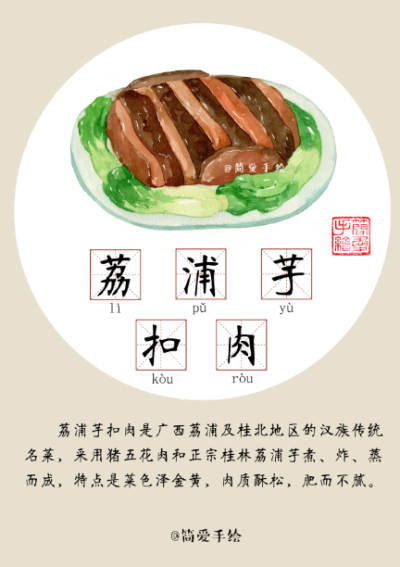 桂林特色美食简笔画图片