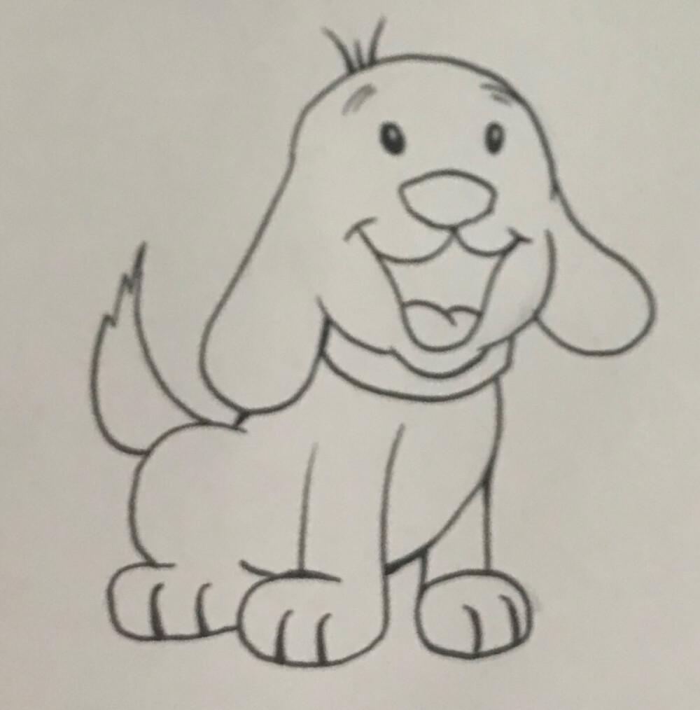 小狗的画法儿童图片