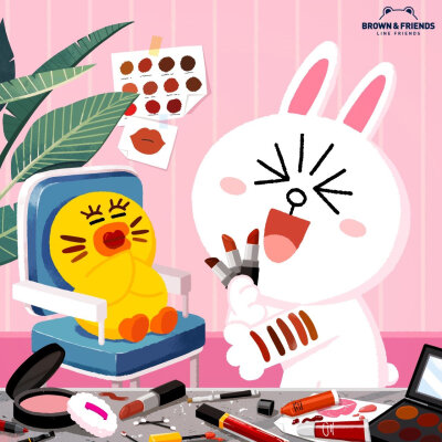 line friends 布朗熊 可妮兔 丘可 莎莉
