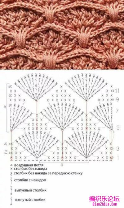 外网钩花,编织,花样图解