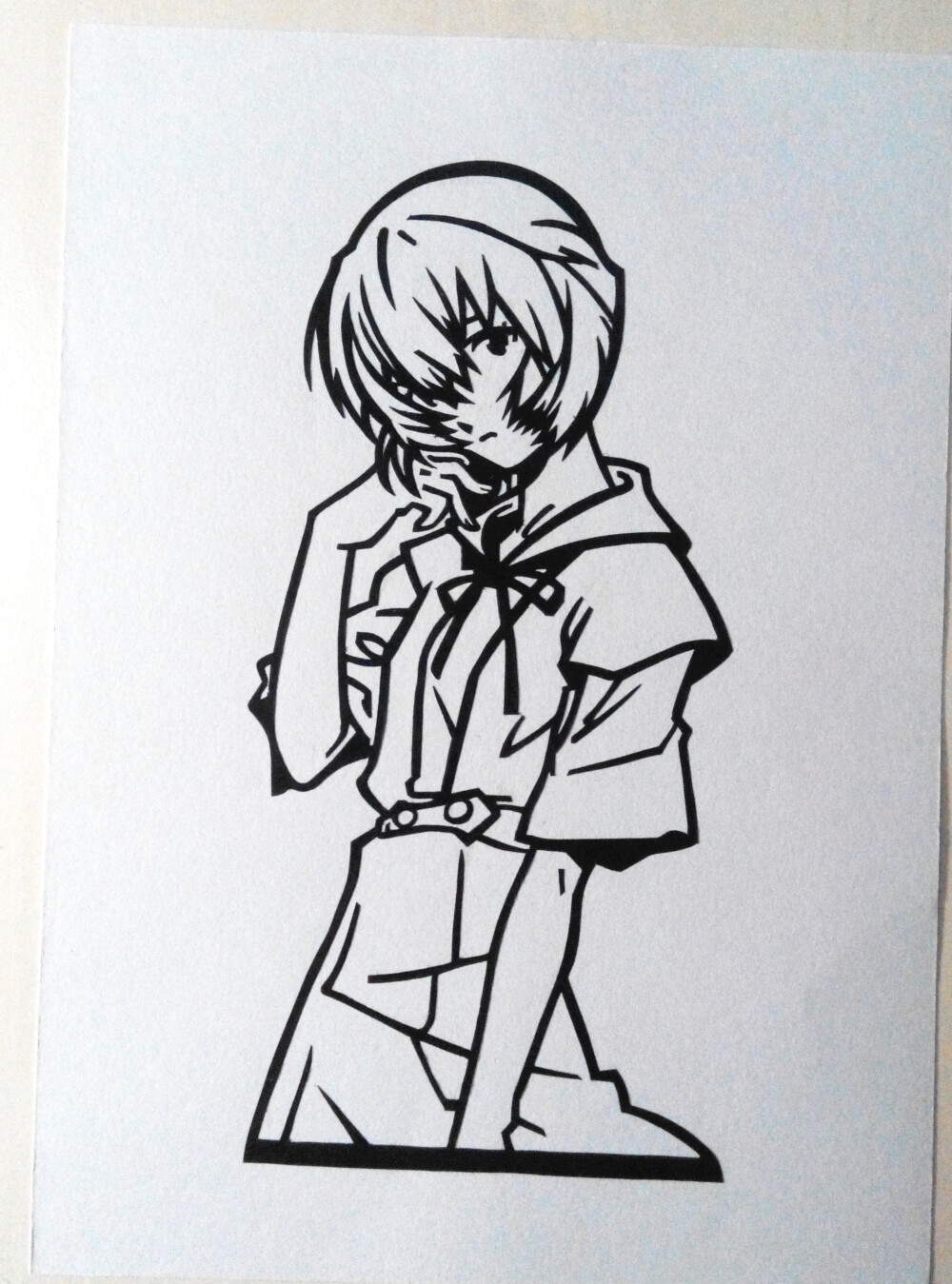 新世纪福音战士eva绫波丽动漫剪纸刻纸