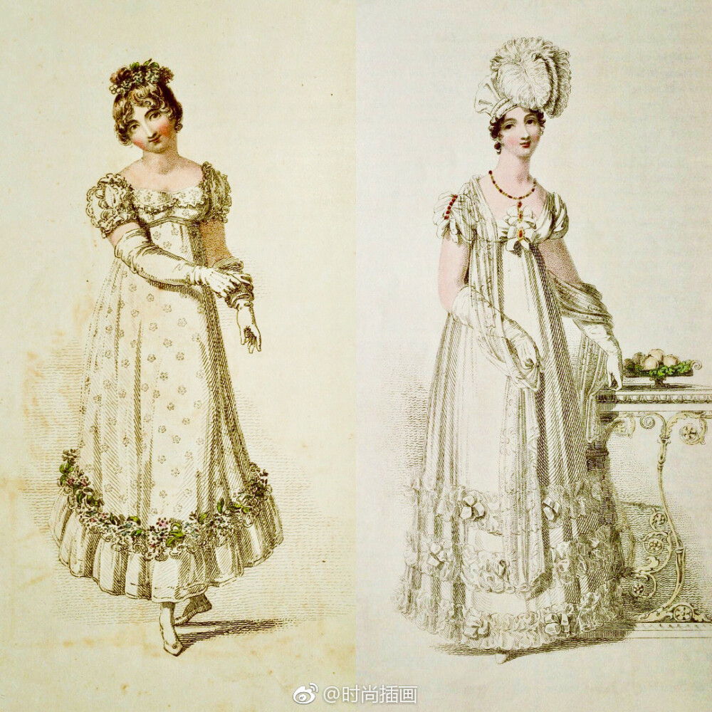 19世纪英国服饰女装图片