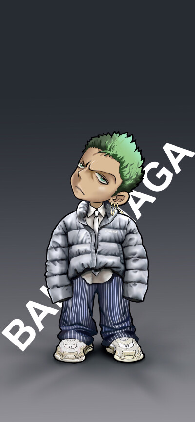 土豪海贼王# 特拉法尔加·罗 x supreme 索隆 x balenciaga #土豪新