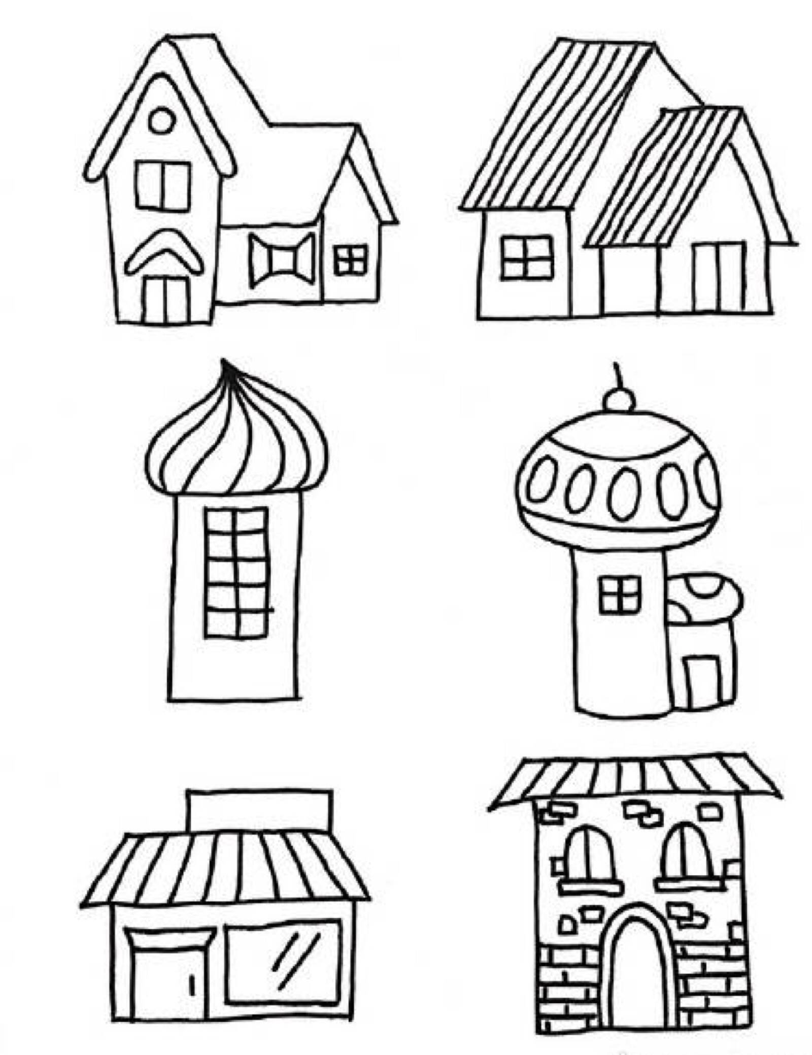 房子简笔画简单学生图片