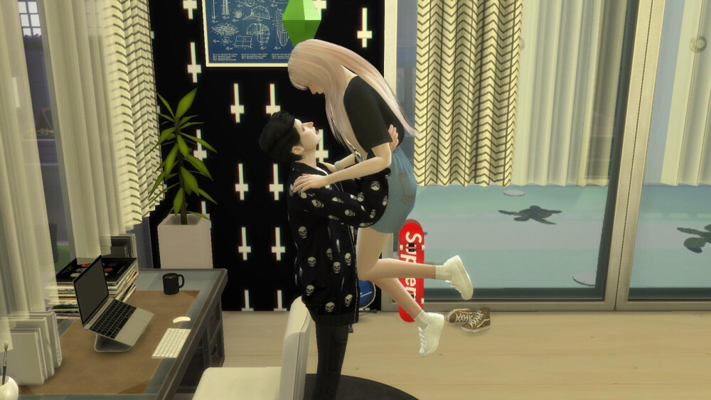 模拟人生4 情侣动作 捏娃 自己的娃子(ω)