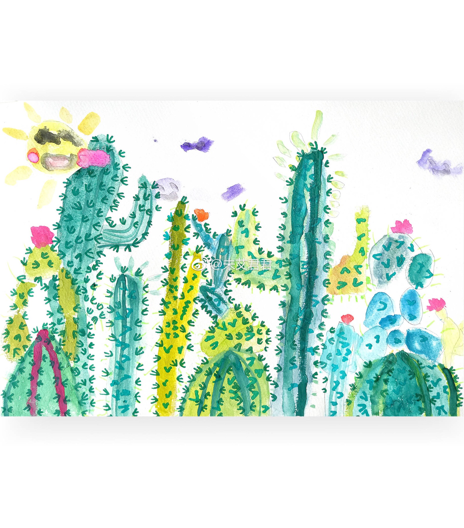 仙人掌.创意儿童画
