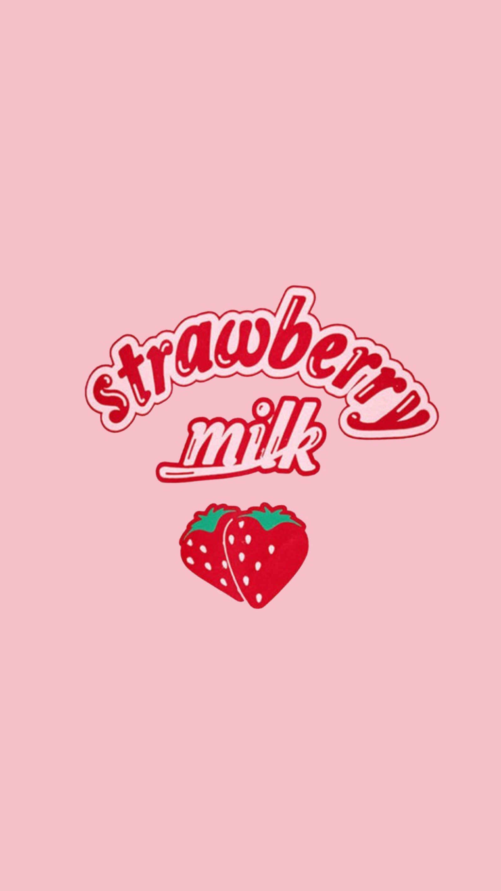 少女心草莓牛奶壁纸图片