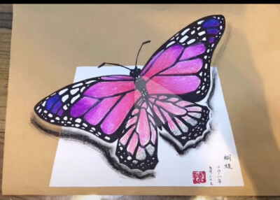蝴蝶黑白平面画