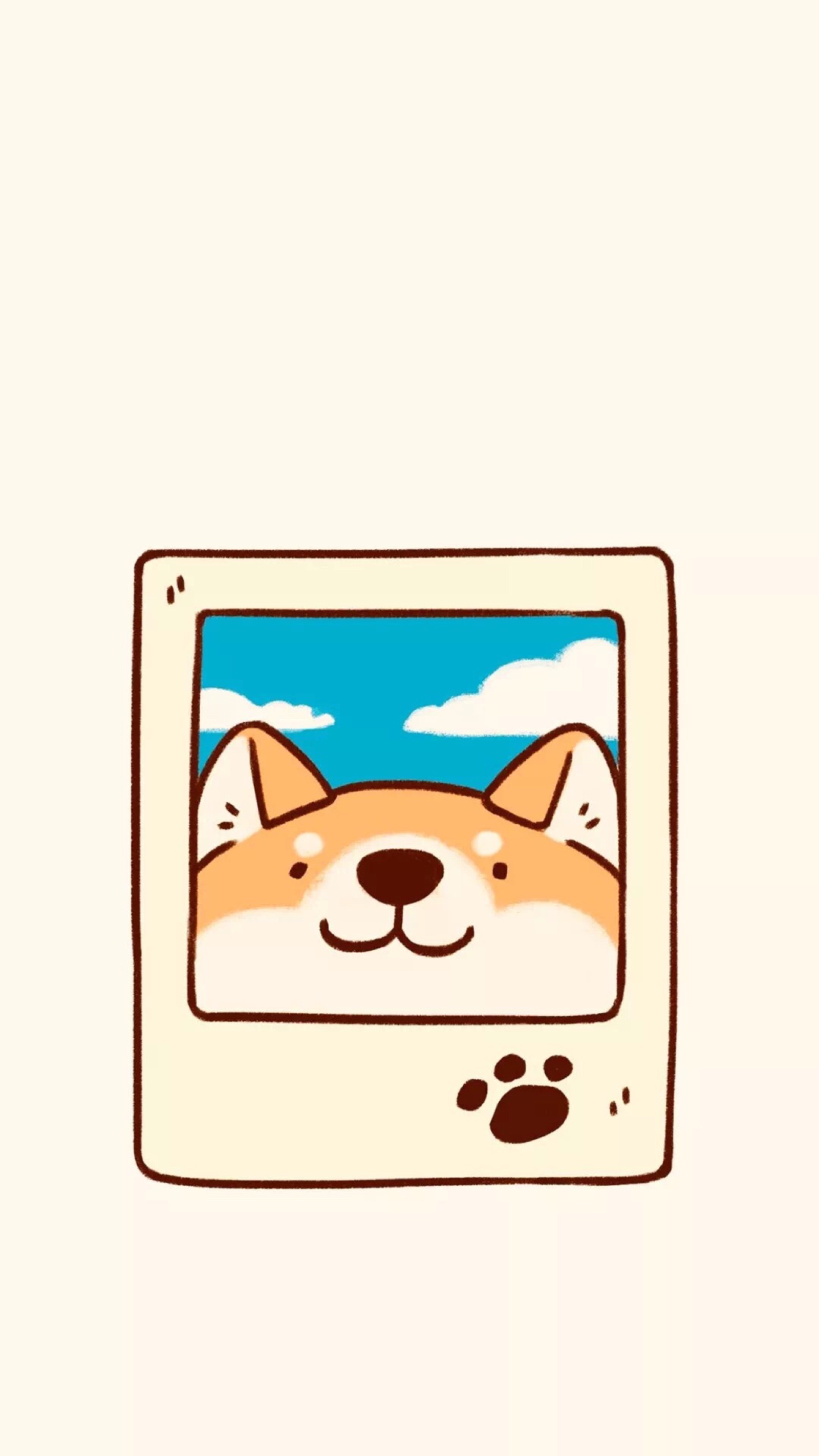 柴犬卡通手机壁纸图片