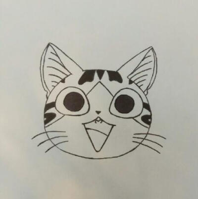 设计秀 简笔画起司猫教程(纯图版)