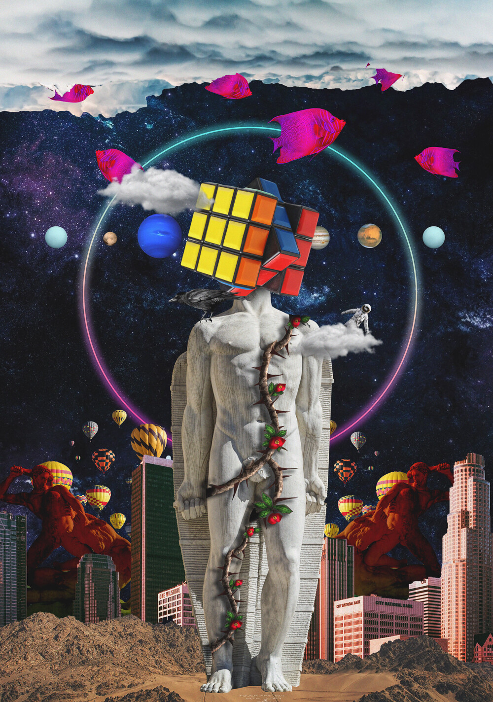 蒸汽波素材超现实复古抽象艺术