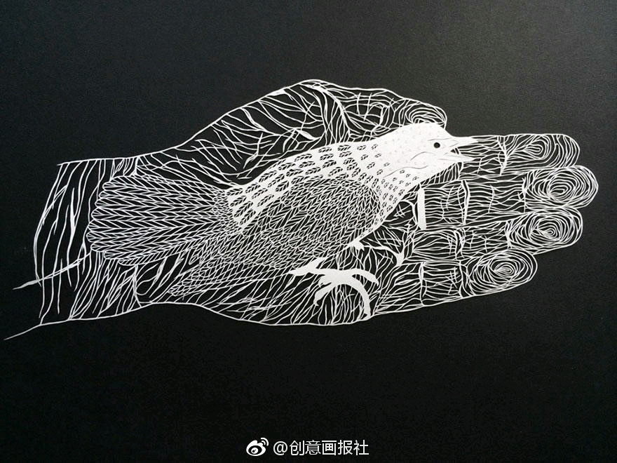 女艺术家maude white用一手华丽的刀工,将自己的奇思妙想雕成创意画