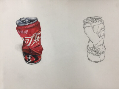 可乐瓶素描易拉罐图片