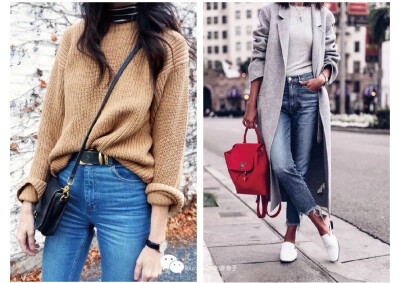 把上衣下摆随意的塞进裤子里也是修饰比例的好办法