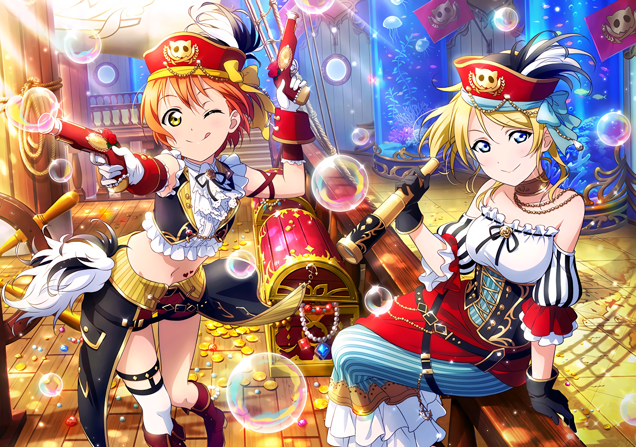 二次元 动漫 偶像 少女 海盗 高清 官方图片 手游卡牌 ur lovelive!
