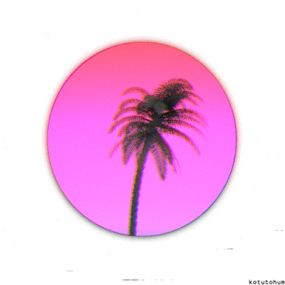 蒸汽波素材棕榈树图片