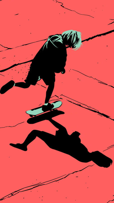 动漫滑板高清潮图图片