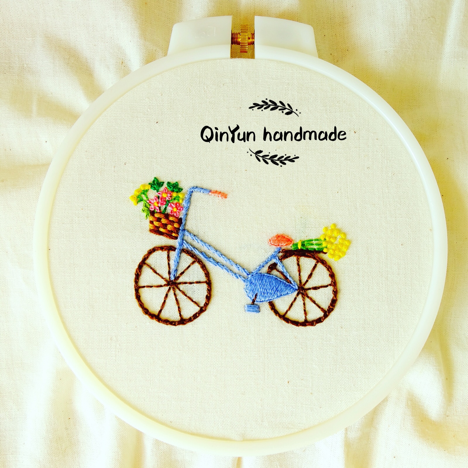 毛衣自行车十字绣图片图片