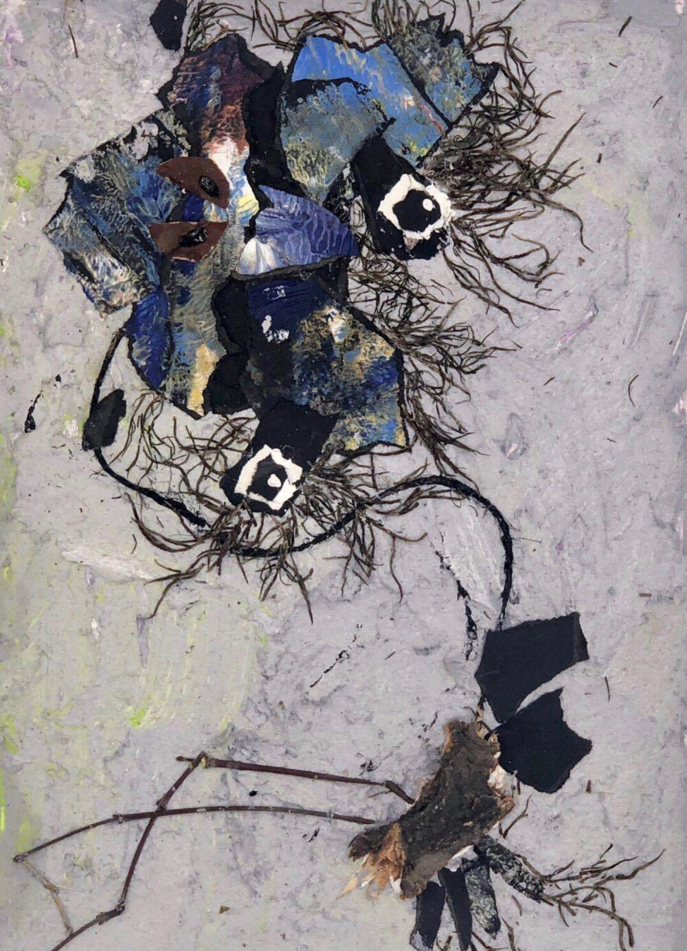 综合材料拼贴创意动物