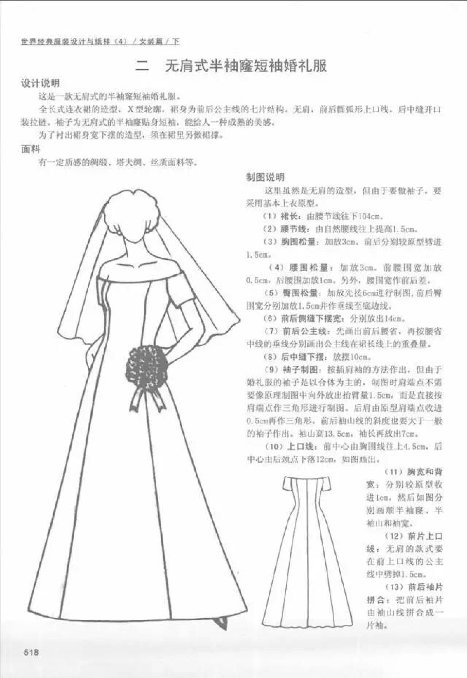 服装制版11款女士礼服(婚纱)的设计与制版纸样分享215