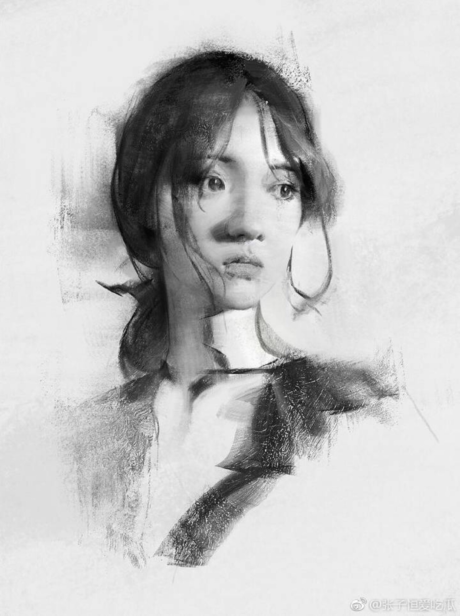 素描人像.