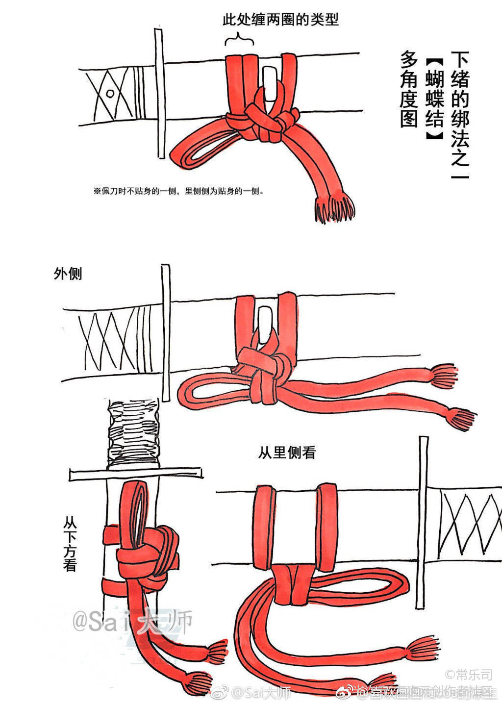 缠绳子方法图解图片