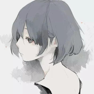 动漫女生头像 黑白 文艺简约 清新治愈 二次元