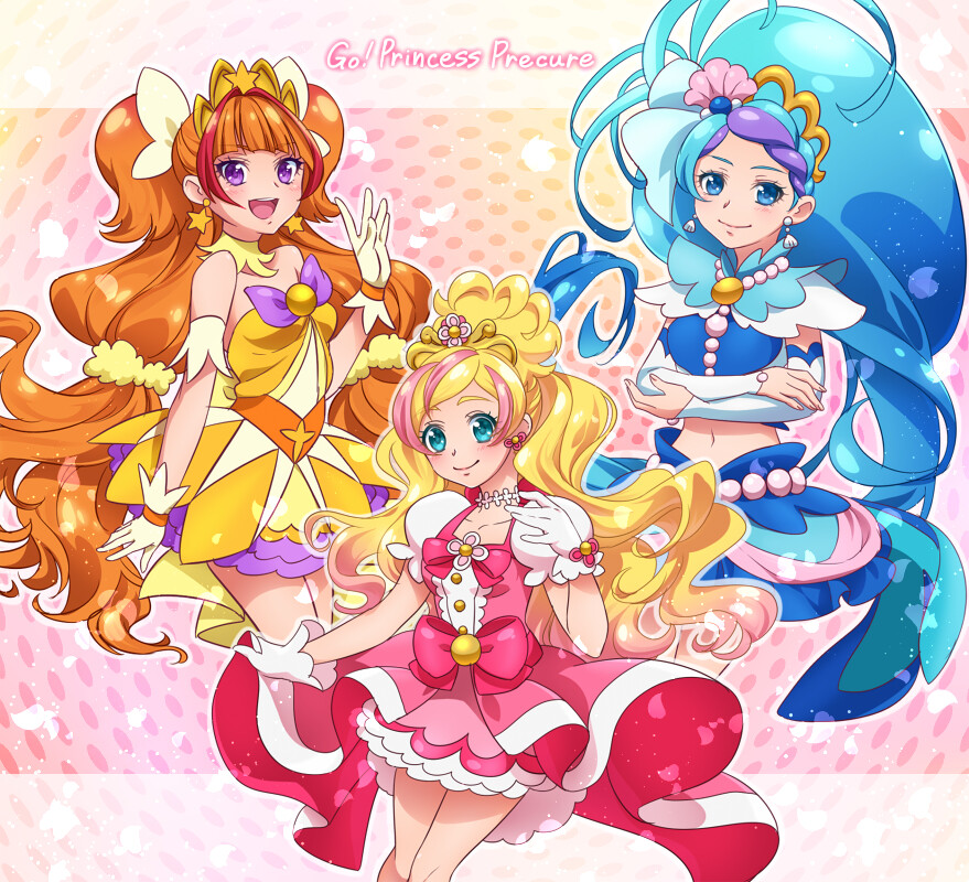 光之美少女princess,光之美少女smile变身 princess 光之美少女 [春野遥{花神天使}/海藤南{人鱼天使}/天之川