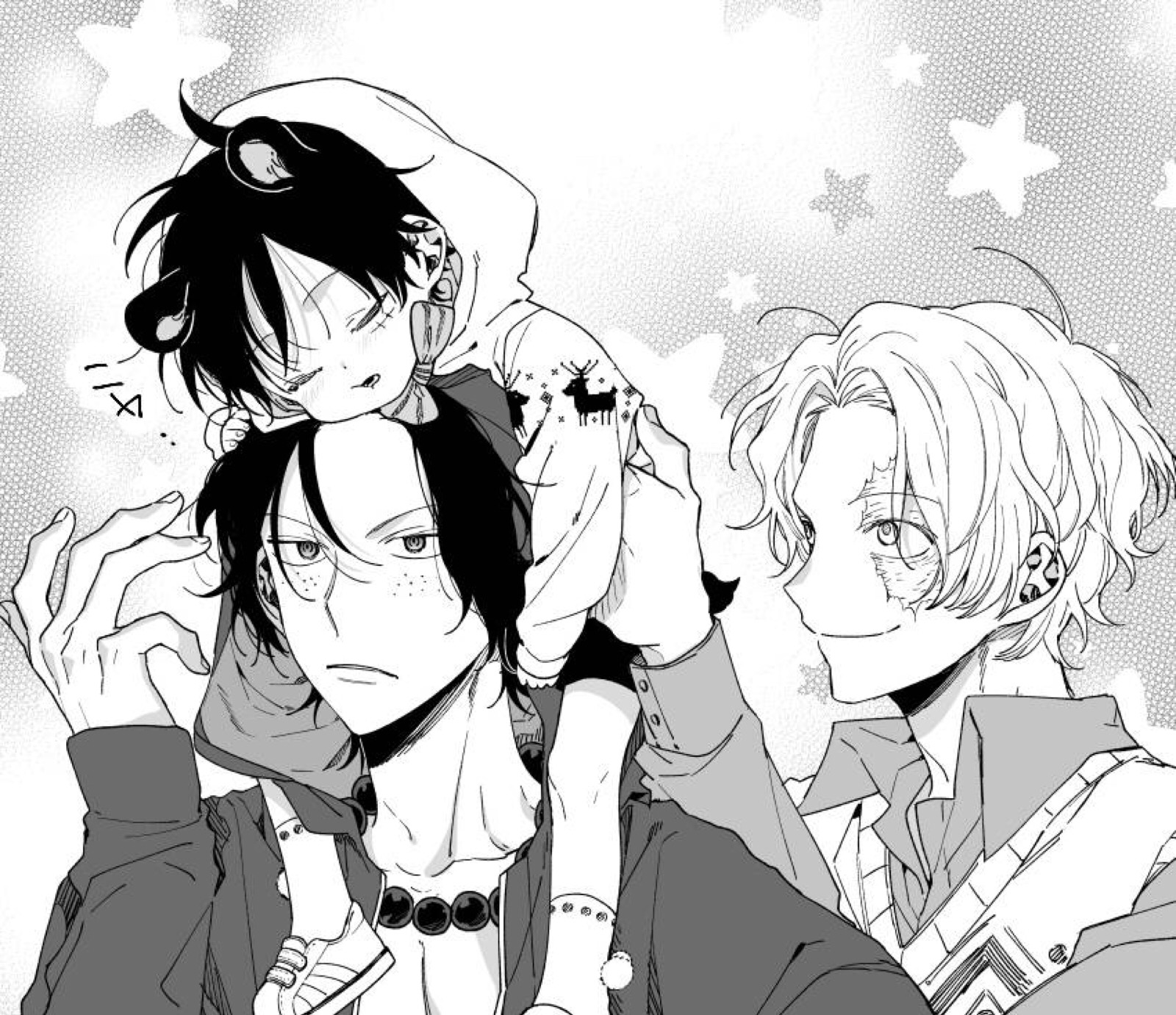 三兄弟 asl 艾斯萨博 路飞