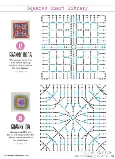 钩祖母方格怎样配色图片