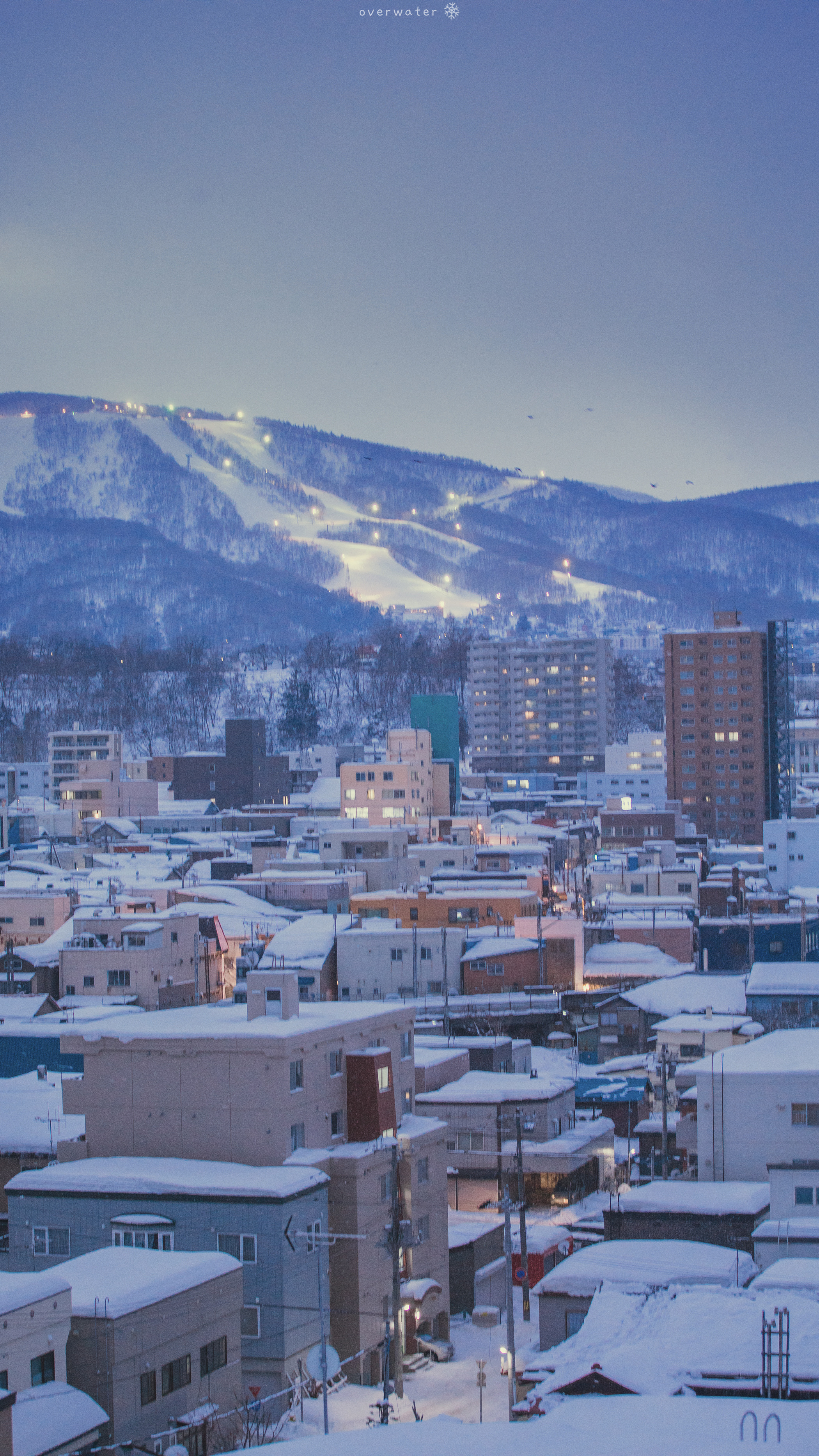 北海道雪景手机壁纸.
