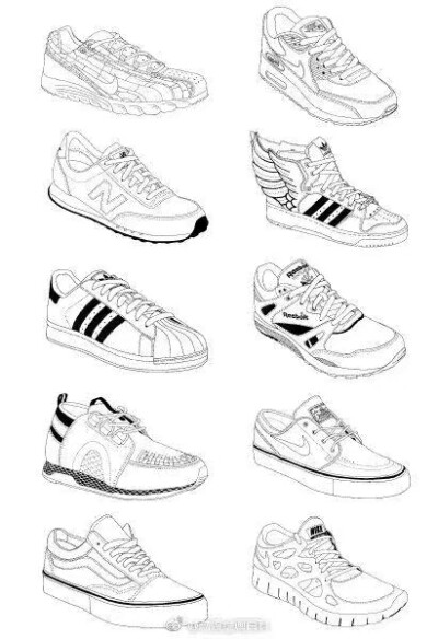 运动鞋画法步骤图片图片