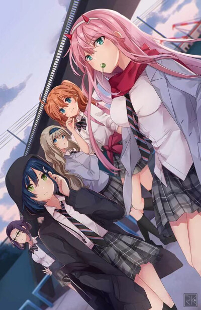 02壁纸darling手机,02壁纸darling国家队 darling in the franxx 02(zero two)