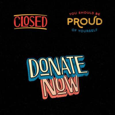 高水平字体设计作品赏,颜色搭配挺好,作者:andrew footit