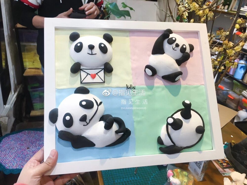 儿童画 黏土 粘土 手工制作 多肉 花卉 火烈鸟 熊猫 狼 斑马 热带雨林