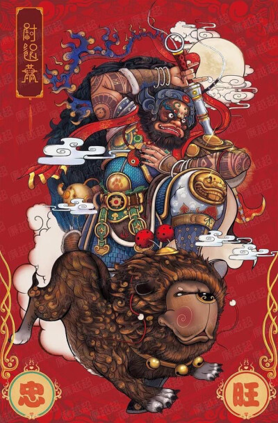 门神,卡通,招财猫