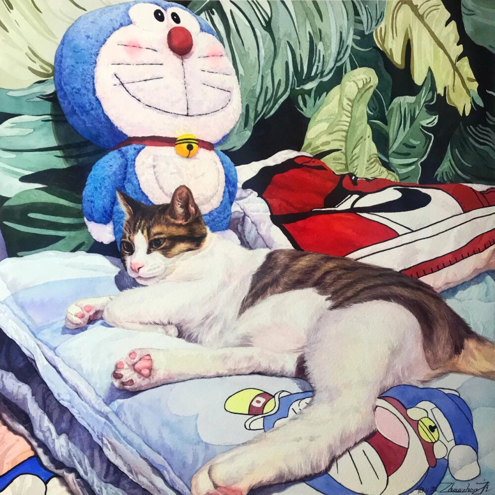 头像插画猫咪