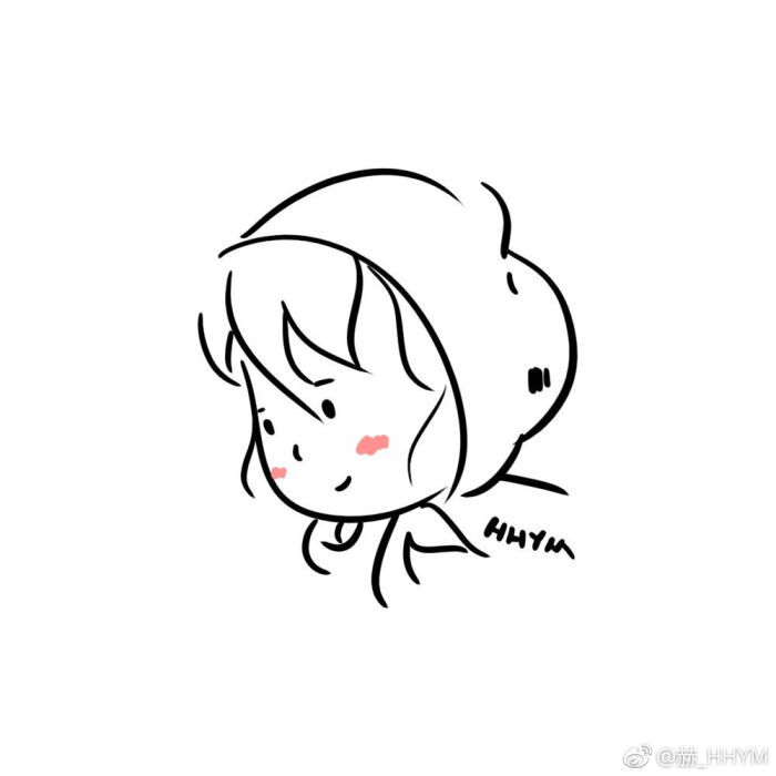 可爱的你.简笔画 (作者: 赫_hhym )