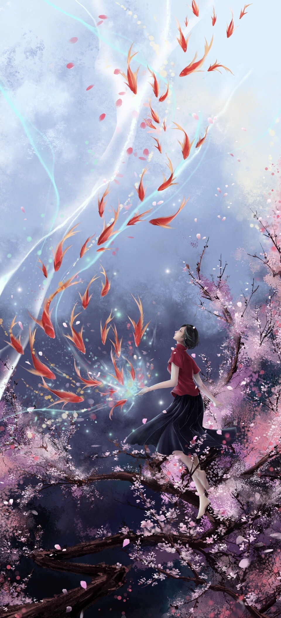 插画,风景,人物,森系,手绘,水彩,涂鸦,星空,唯美,意境,背景