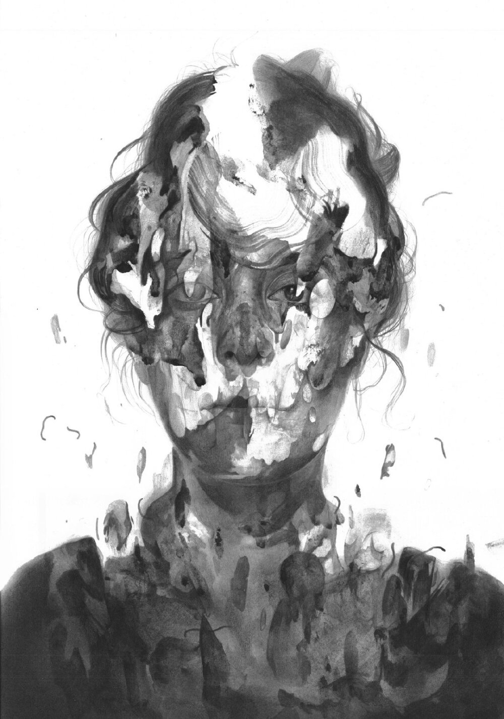 thomas cian的黑白画作