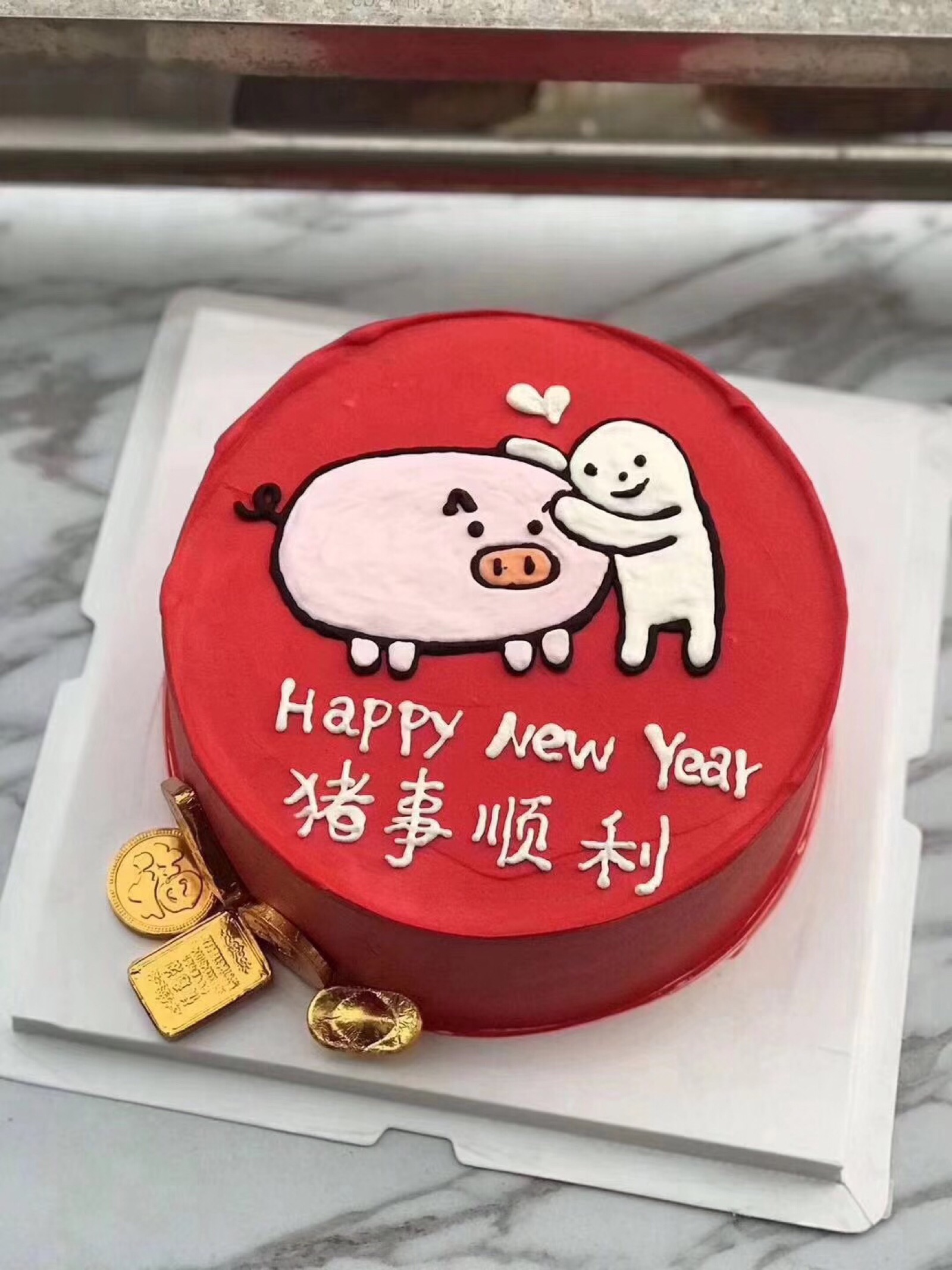 2019生肖猪蛋糕图图片