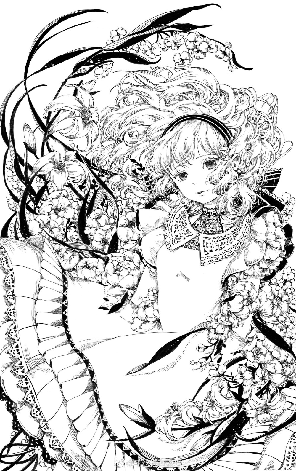 (本文摘自:《线语集:唯美线稿插画实例教程》,具体画法见书.