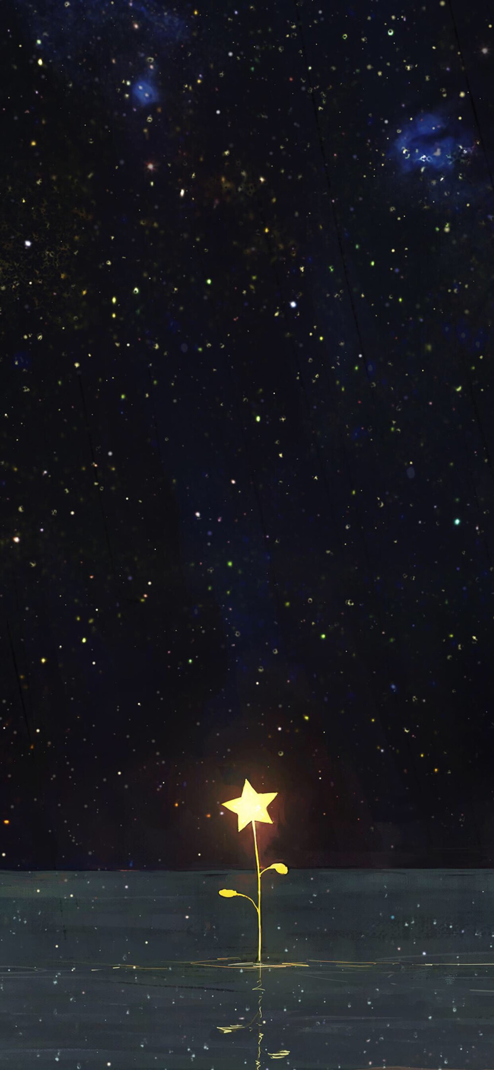 iphonex专用壁纸 拿图请留赞么么哒星空 插画