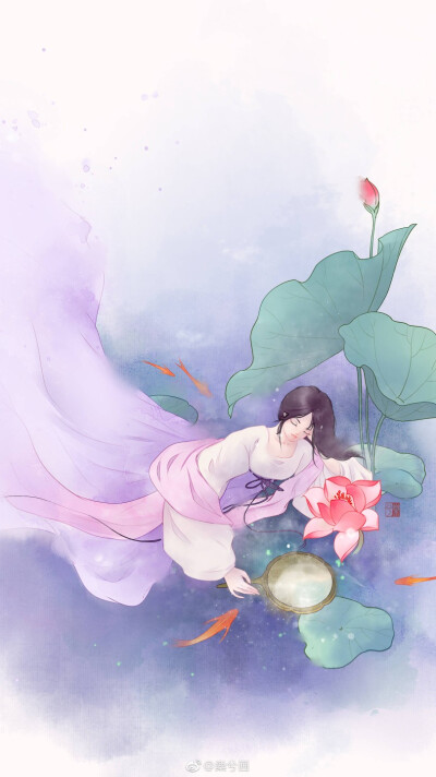 中国风山画