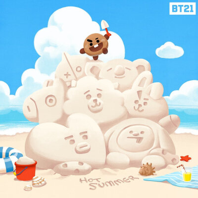 防弹手绘,漫画,q版,bt21