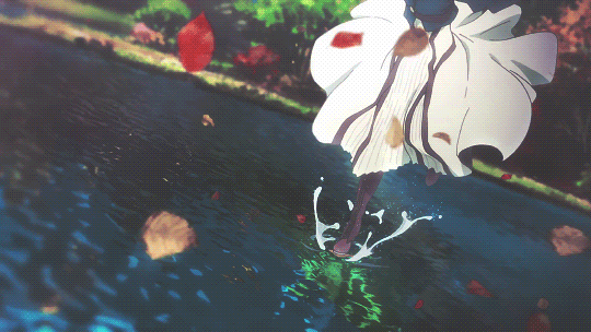 薇尔莉特伊芙加登/紫罗兰永恒花园/京阿尼/湖面/唯美/gif