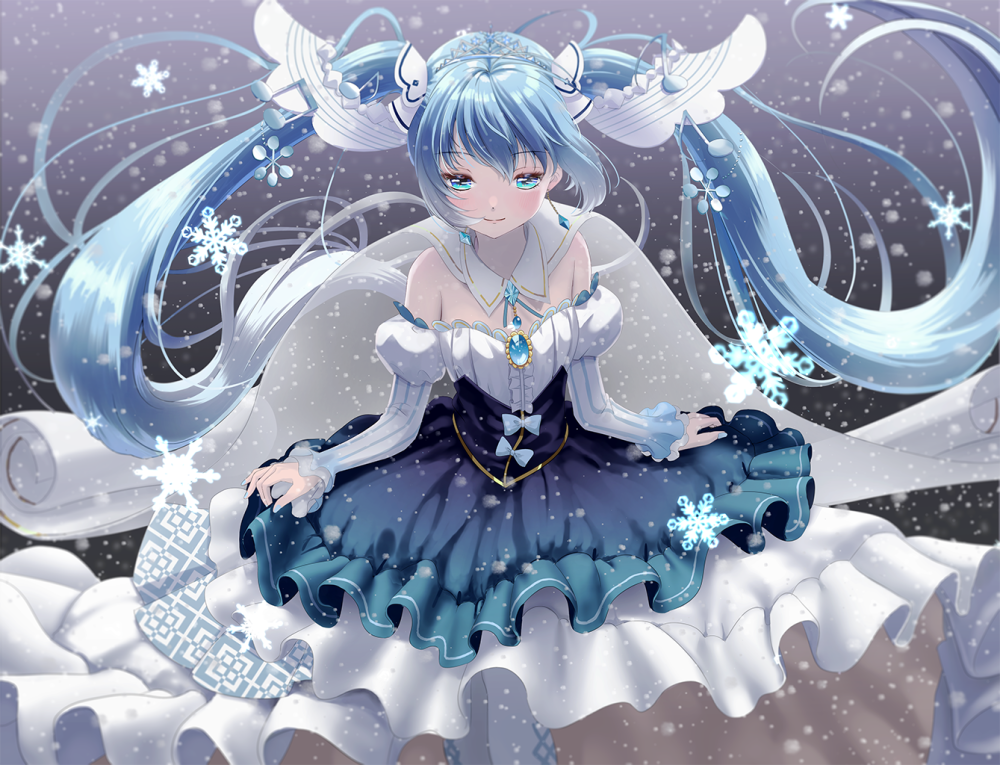 雪降初音未来图片