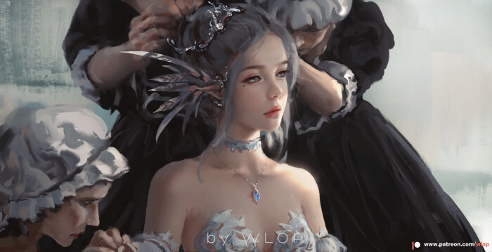 画师:wlop [id:68656810] dressing # ghostblade 女の子 チョーカー