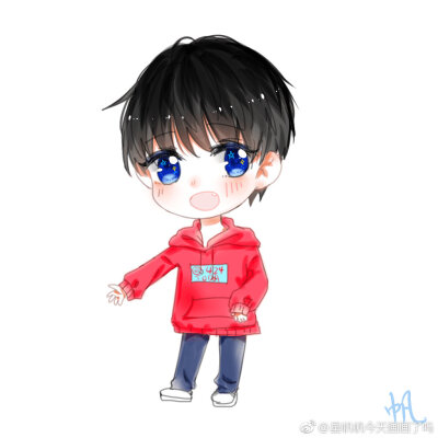 王俊凯q版 饭绘 cr.星帆帆今天画画了吗
