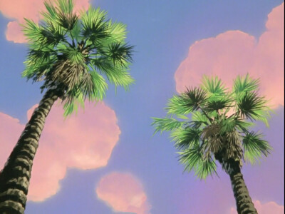 蒸汽波素材棕榈树图片